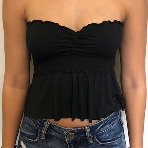 black Hollister tube top!!